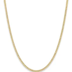 2,4mm Panzerkette Goldkette Collier Halskette aus 585 Gold Gelbgold 45cm