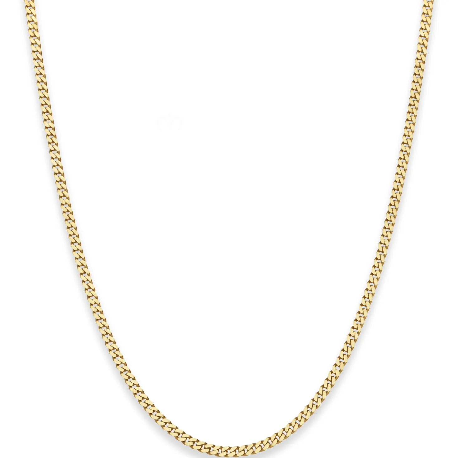 2,4mm Panzerkette Goldkette Collier Halskette aus 585 Gold Gelbgold 45cm