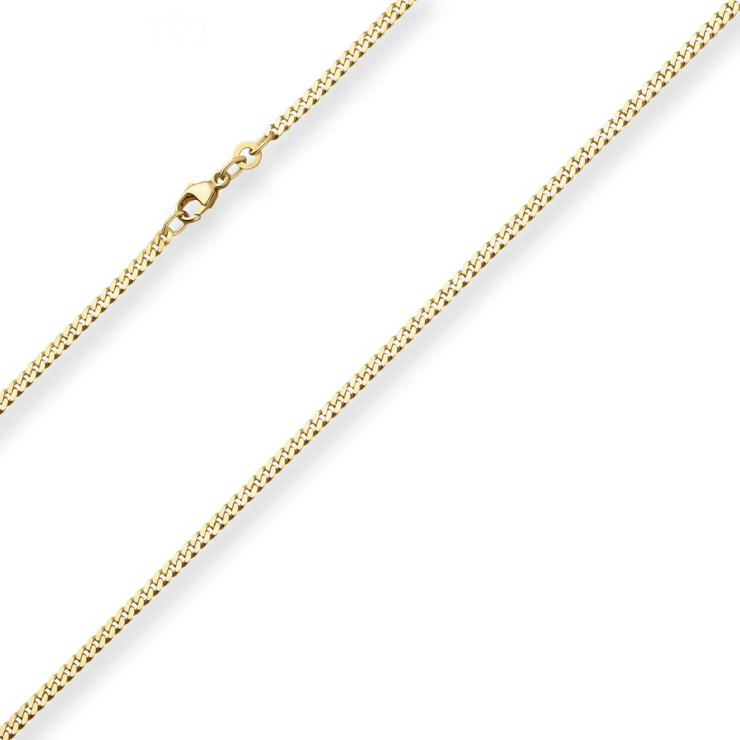 2,4mm Panzerkette Goldkette Collier Halskette aus 585 Gold Gelbgold 45cm