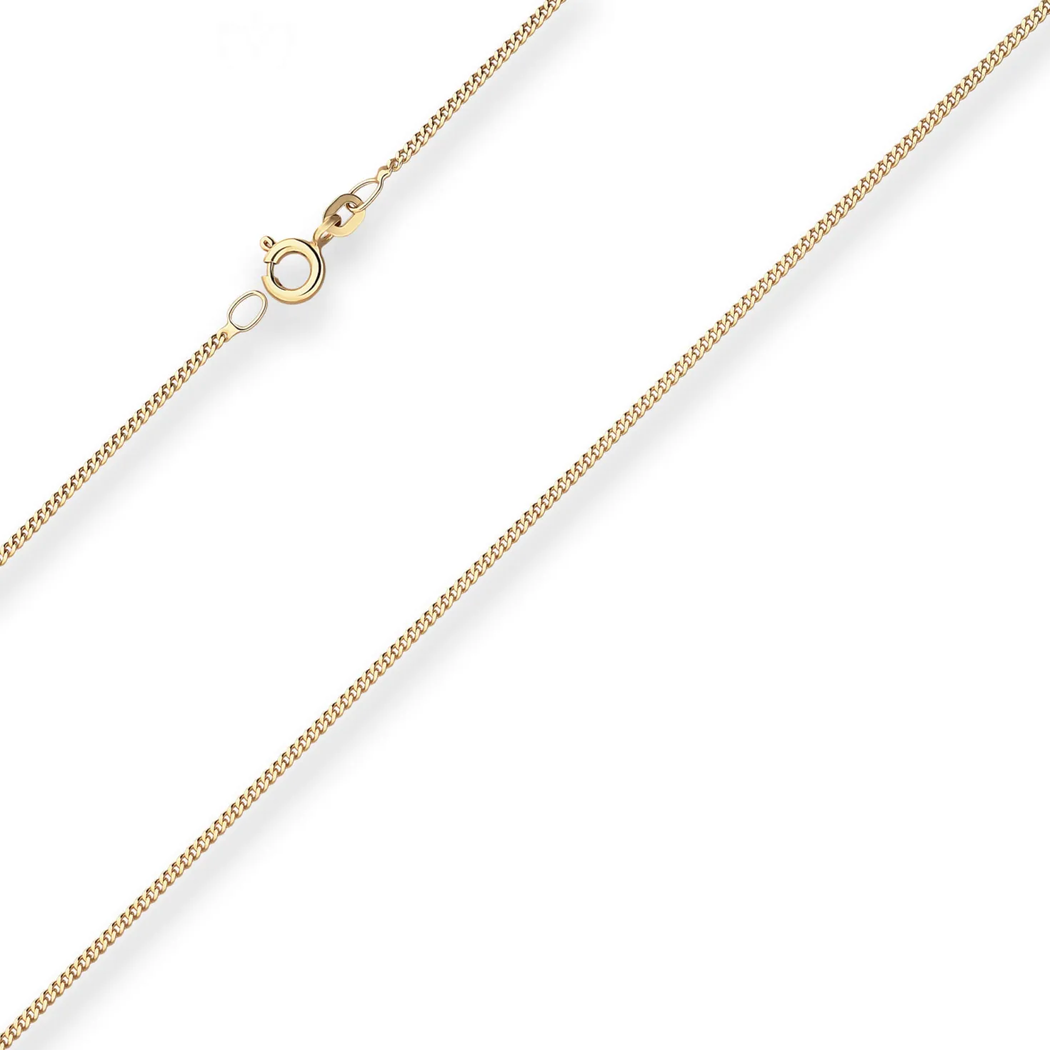 1,4mm Panzerkette Goldkette Collier Halskette aus 375 Gold Gelbgold 55cm