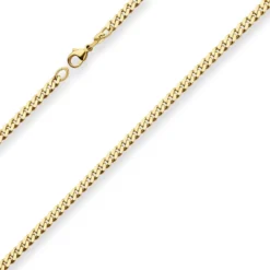 4,1mm Panzerkette Goldkette Collier Halskette aus 585 Gold Gelbgold 55cm
