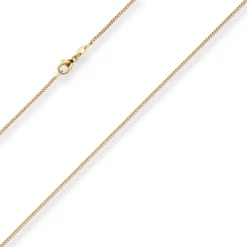 1,4mm Panzerkette Goldkette Collier Halskette aus 750 Gold Gelbgold 55cm