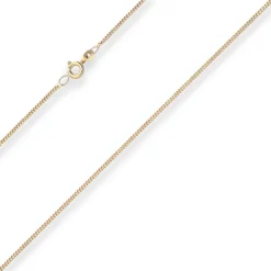 1,4mm Panzerkette Goldkette Collier Halskette aus 333 Gold Gelbgold 45cm