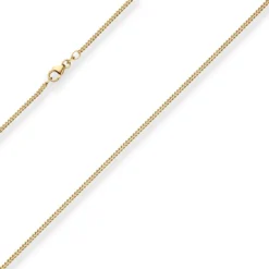 1,7mm Panzerkette Goldkette Collier Halskette aus 750 Gold Gelbgold 60cm