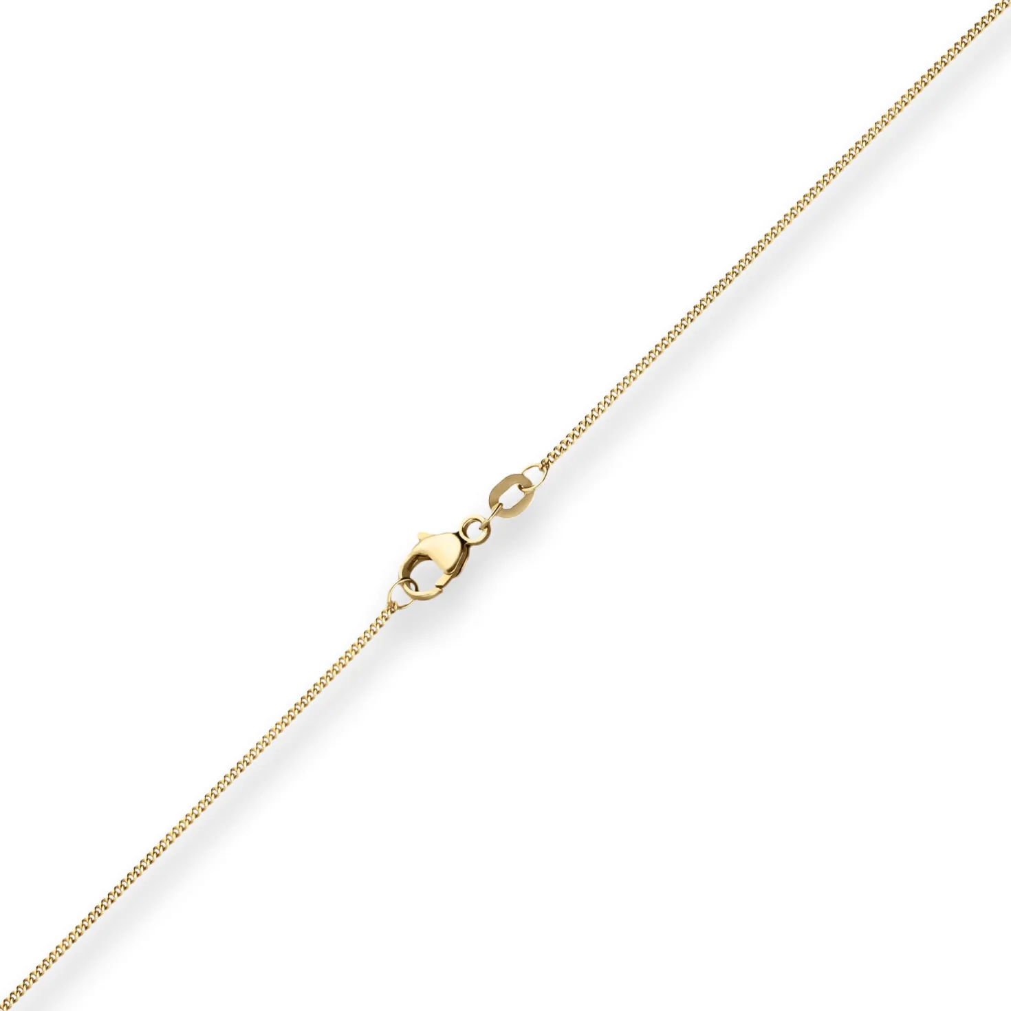 1,1mm Panzerkette Goldkette Collier Halskette aus 750 Gold Gelbgold 45cm
