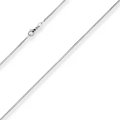 1,4mm Panzerkette Goldkette Collier Halskette aus 585 Gold Weißgold 42cm