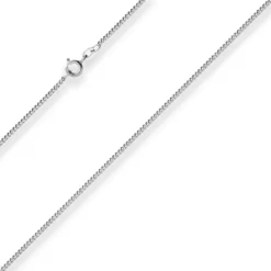 1,7mm Panzerkette Goldkette Collier Halskette aus 333 Gold Weißgold 45cm
