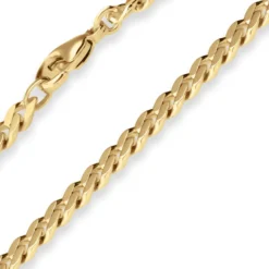 5,4mm Panzerkette Goldkette Collier Halskette aus 333 Gold Gelbgold 50cm