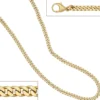 3,5mm Panzerkette Goldkette Kette, 333 Gold Gelbgold, Unisex, 50cm