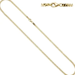 3,5mm Panzerkette Goldkette Kette, 333 Gold Gelbgold, Unisex, 50cm