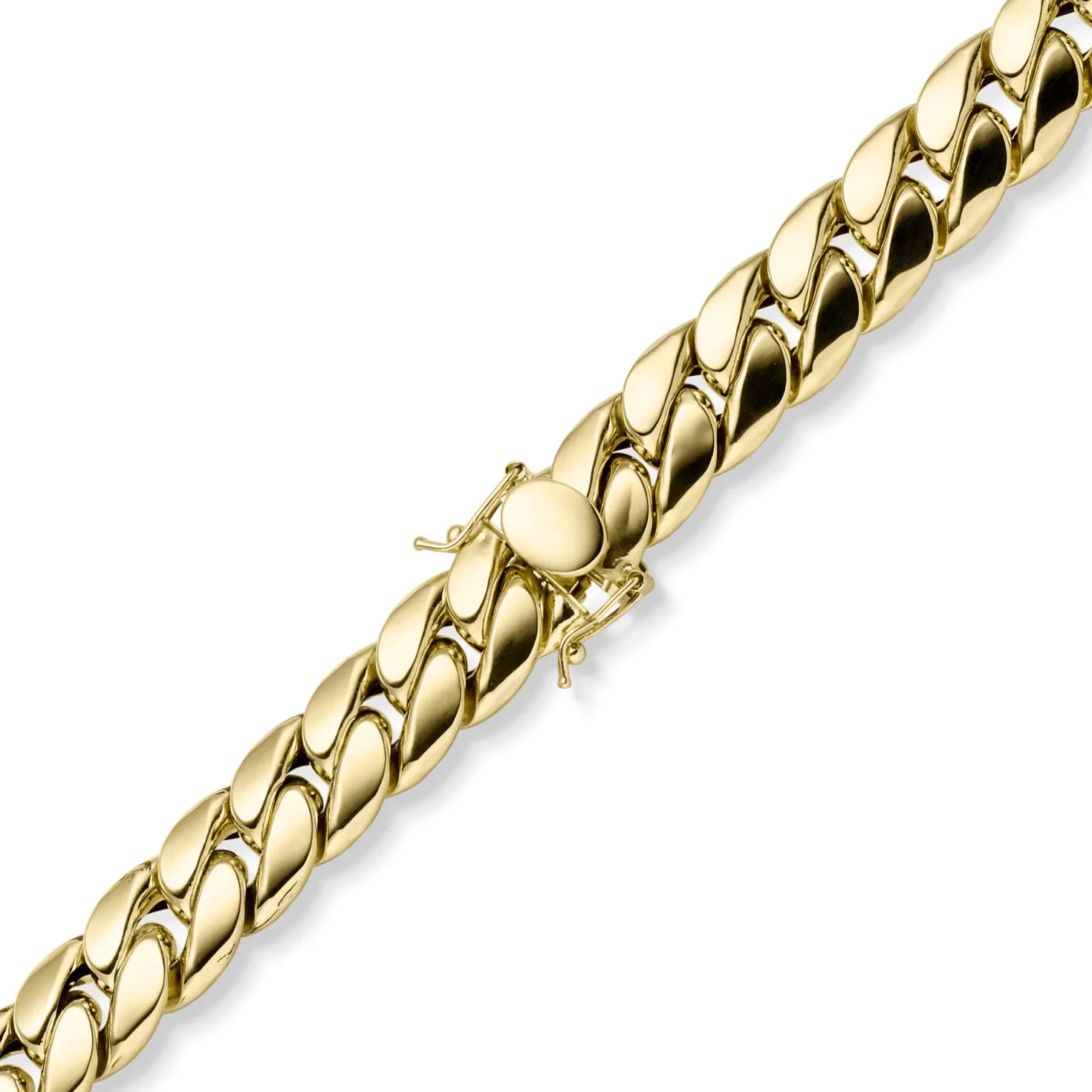 11mm Panzerkette Halskette Collier aus 585 Gold Gelbgold mit Kastenschloss 45cm