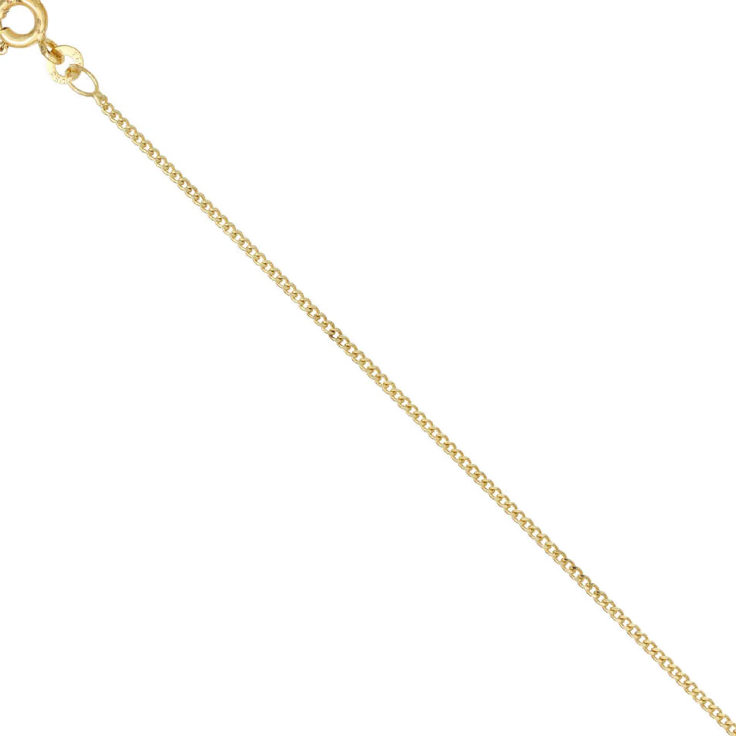 1,3mm Panzerkette Halskette Collier Goldkette 333 Gelbgold Gold 45cm