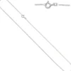1,3mm Panzerkette Halskette Collier Goldkette 585 Gold Weißgold 36cm