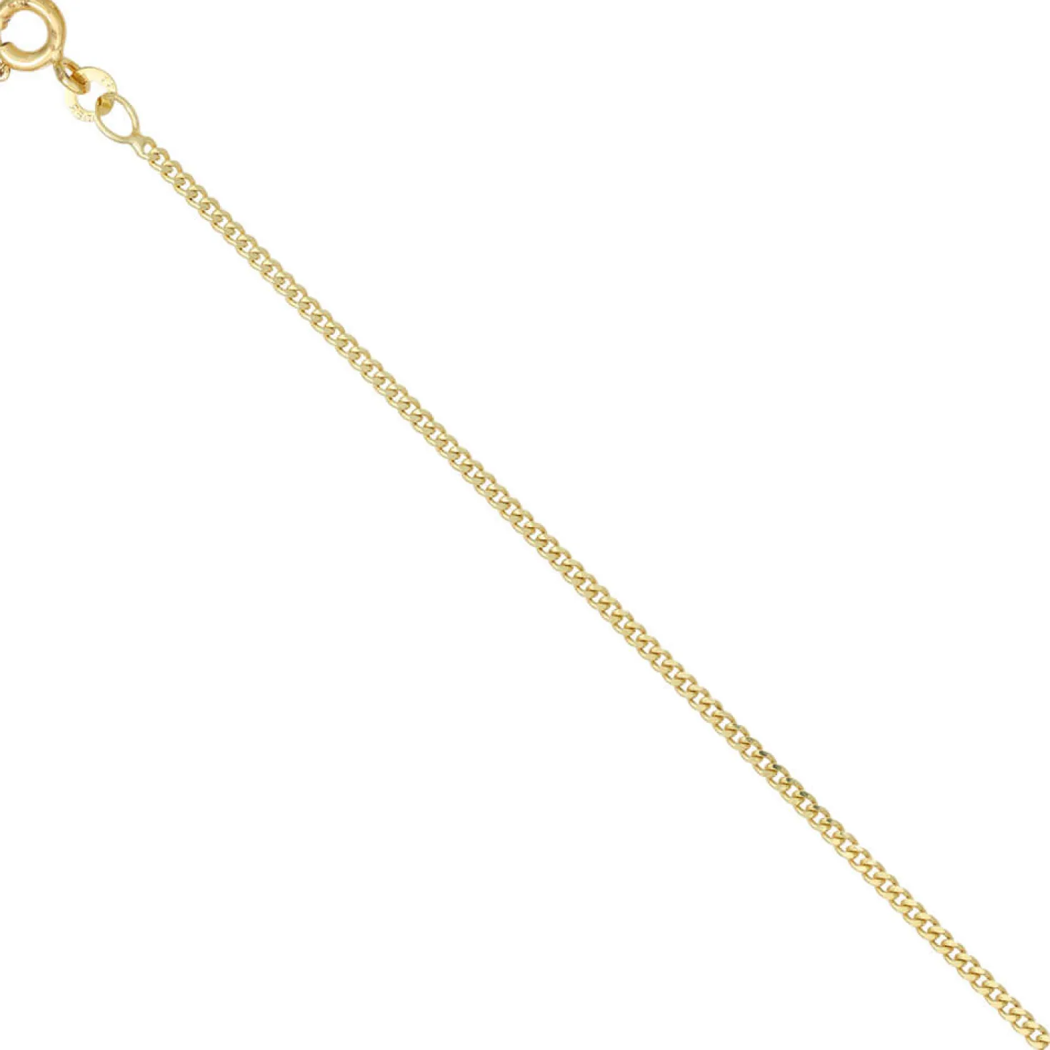 1,7mm Panzerkette Halskette Collier Goldkette 333 Gelbgold Gold 45cm