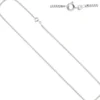 2,1mm Panzerkette Halskette Collier aus 333 Gold Weißgold massiv, 42cm