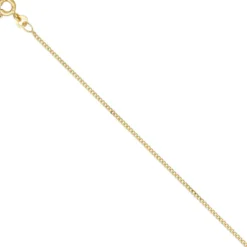 1,3mm Panzerkette Halskette Collier Goldkette 333 Gelbgold Gold 40cm
