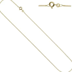 1,3mm Panzerkette Halskette Collier Goldkette 333 Gelbgold Gold 42cm