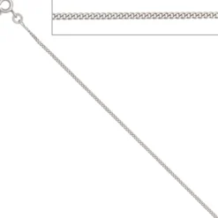 1,3mm Panzerkette Halskette Collier Goldkette 333 Gold Weißgold 42cm