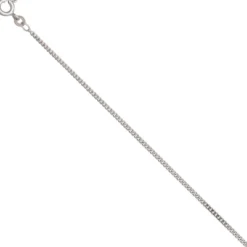 1,7mm Panzerkette Halskette Collier Goldkette 585 Gold Weißgold 36cm