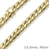 12,5mm Panzerkette Halskette Collier 585 Gold Gelbgold mit Kastenschloss 45cm