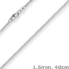 1,5mm Panzerkette Kette Collier aus 585 Gold Weißgold Halsschmuck 40cm