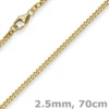 2,5mm Panzerkette Kette Collier aus 585 Gold Gelbgold Goldkette 70cm Unisex