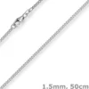 1,5mm Panzerkette Kette Collier aus 585 Gold Weißgold Halsschmuck 50cm