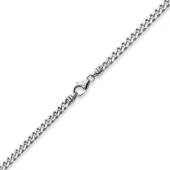 4mm Panzerkette Kette Collier aus 750 Gold Weißgold, Goldkette, 50cm