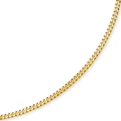 5mm Panzerkette Kette Collier diamantiert, 750 Gold Gelbgold massiv, 45cm