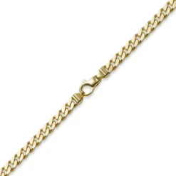 7mm Panzerkette Kette Collier diamantiert, 750 Gold Gelbgold massiv, 55cm