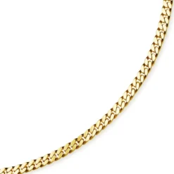7mm Panzerkette Kette Collier diamantiert, 750 Gold Gelbgold massiv, 55cm