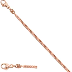 2,0mm Panzerkette Kette Collier, 585 Rotgold Gold, Goldkette, 45 cm