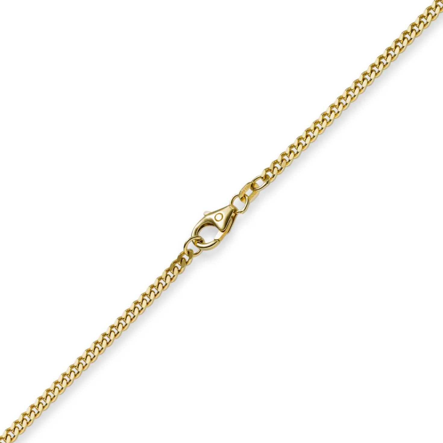 2,5mm Panzerkette Kette Collier aus 585 Gold Gelbgold, Goldkette, 60cm