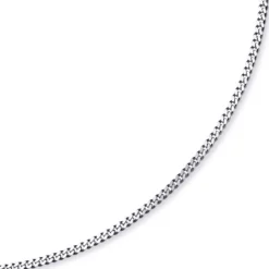 4mm Panzerkette Kette Collier aus 585 Gold Weißgold, Goldkette, 55cm