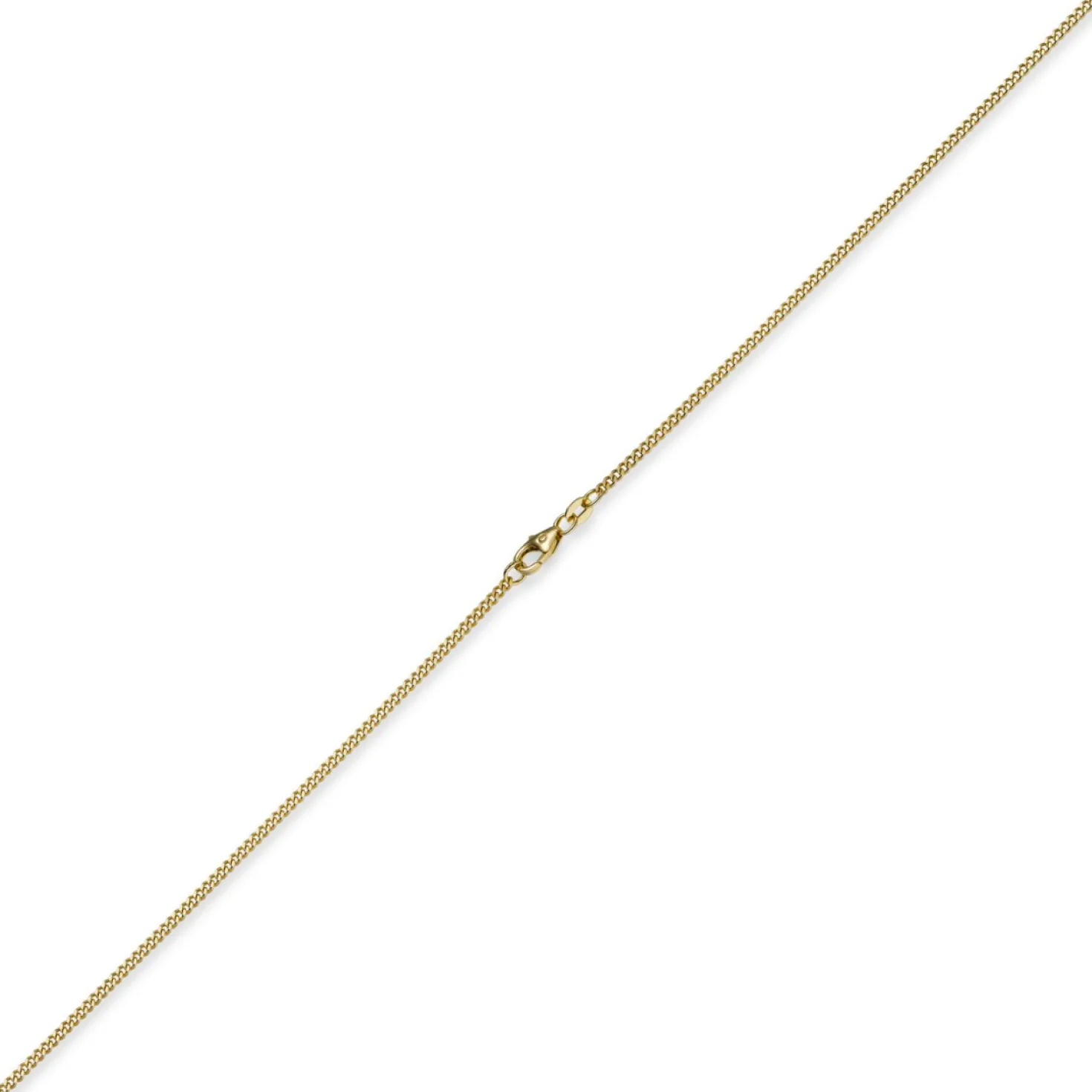 1,5mm Panzerkette Kette Collier aus 585 Gold Gelbgold, Goldkette, 45cm