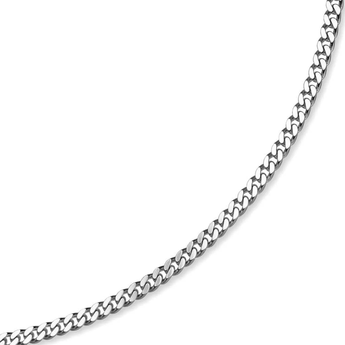 6mm Panzerkette Kette Collier aus 750 Gold Weißgold massiv 55cm Goldkette