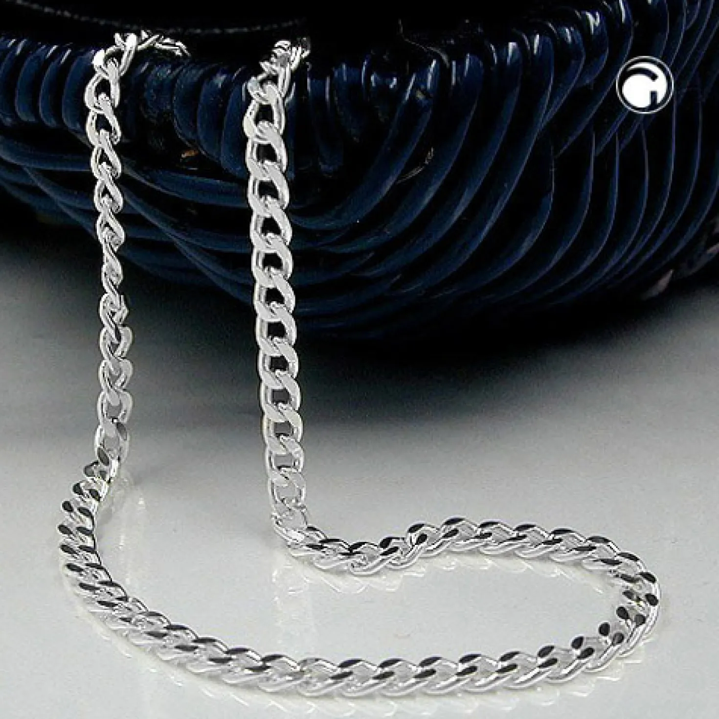 2,8mm Panzerkette Kette Collier Halskette, flach, 925 Silber 55cm