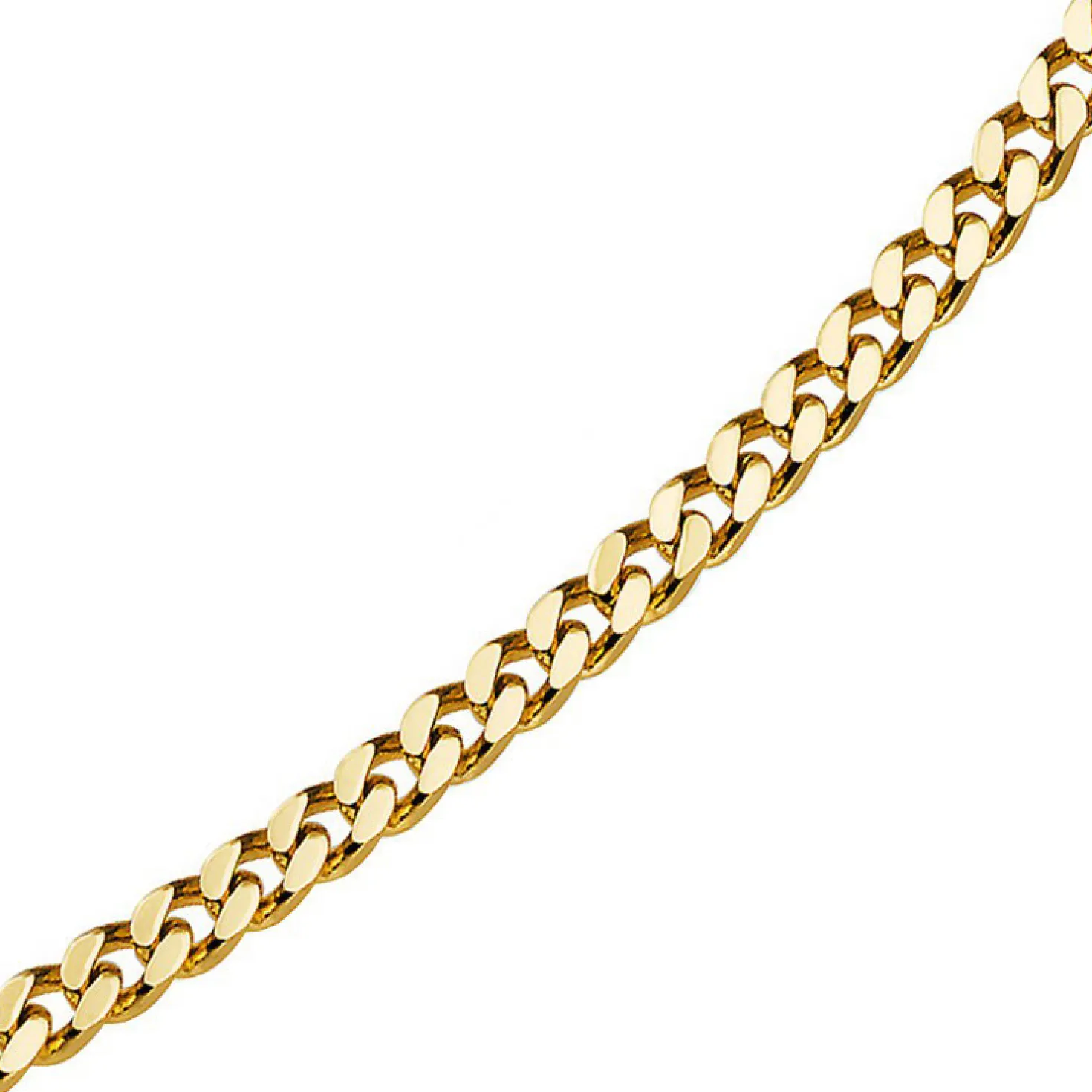 4mm Panzerkette Kette Collier aus 585 Gold Gelbgold Goldkette 70cm