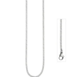 2mm Panzerkette Kette Halskette Collier Halsschmuck aus Edelstahl, 38cm