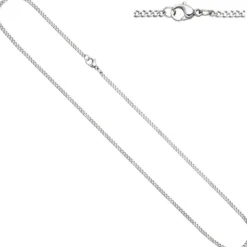 2mm Panzerkette Kette Halskette Collier Halsschmuck aus Edelstahl, 38cm