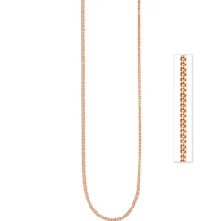 1,3mm Panzerkette Kette Halskette Collier aus 925 Silber rotgold vergoldet 45cm