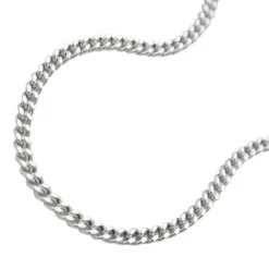 1,7mm Panzerkette Kette, 925 Silber, Silberkette, diamantiert, 55 cm