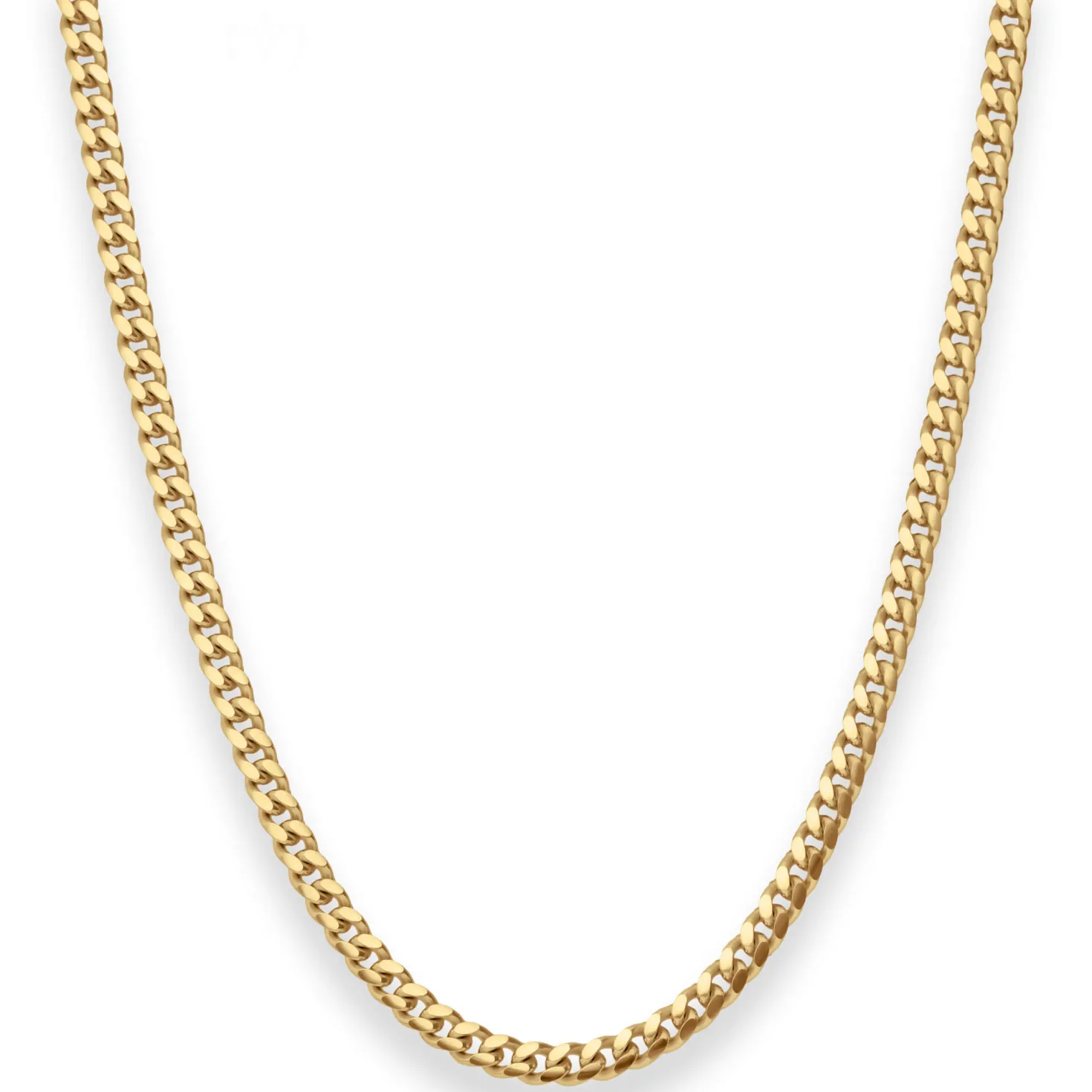 4mm Panzerkette oval diamantiert Collier Halskette aus 585 Gold Gelbgold 50cm
