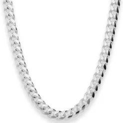 8,2mm Panzerkette oval Silberkette Collier Halskette aus 925 Silber 55cm