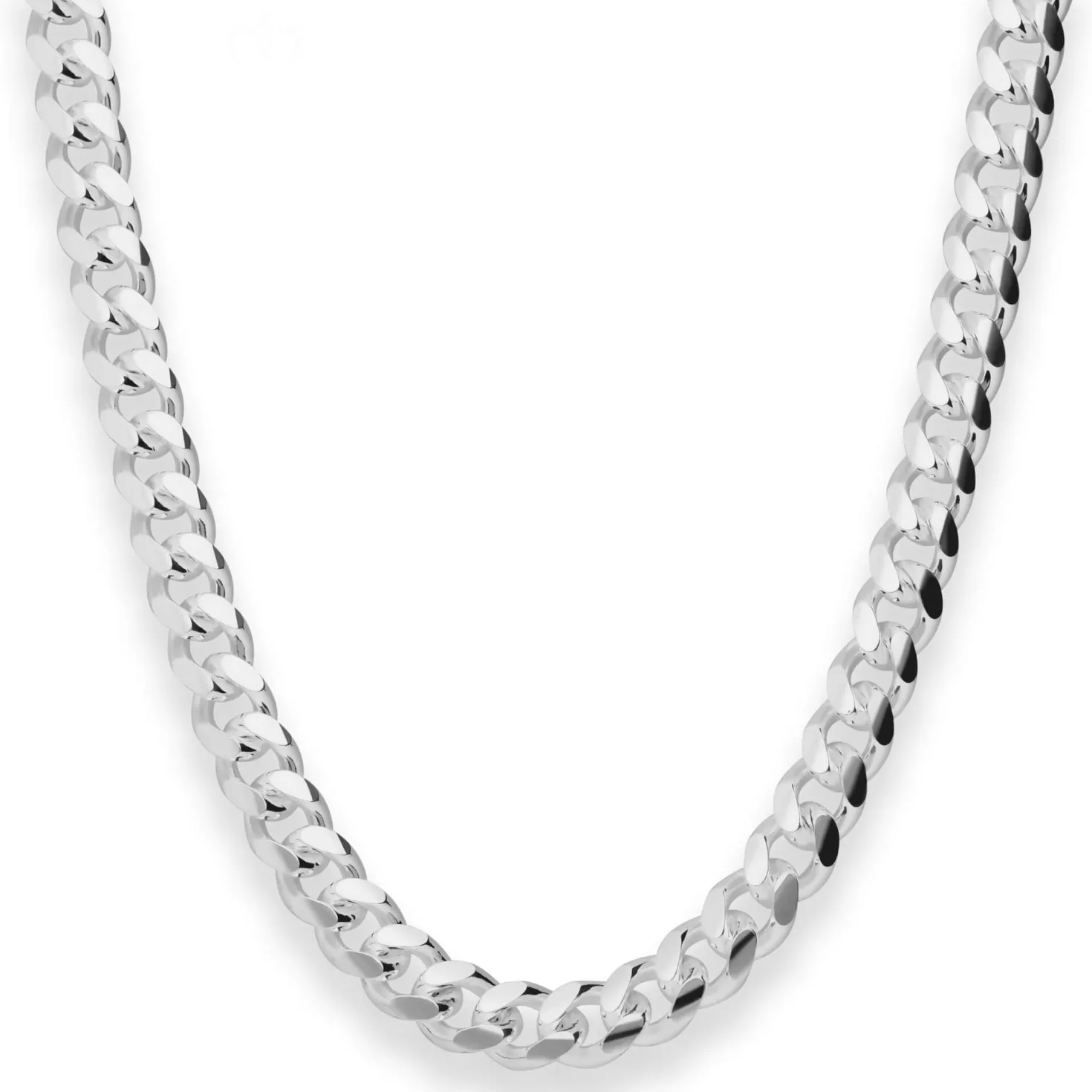 8,2mm Panzerkette oval Silberkette Collier Halskette aus 925 Silber 55cm