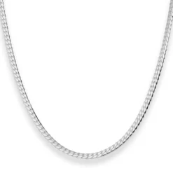 2,8mm Panzerkette oval Silberkette Collier Halskette aus 925 Silber 60cm