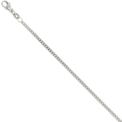 2,1mm Panzerkette Panzer Kette Collier, 925 Silber, Silberkette, 50 cm