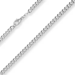 6,5mm Panzerkette rund Silberkette Collier Halskette aus 925 Silber 40cm