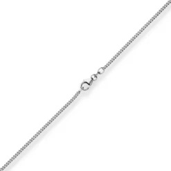 1,7mm Panzerkette Silberkette Collier Halskette aus 925 Silber rhodiniert 45cm