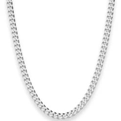 4,7mm Panzerkette Silberkette Collier Halskette aus 925 Silber rhodiniert 45cm